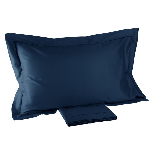 completo letto Mirabello percalle100% cotone Louisiana blu marine